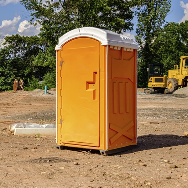 how often are the portable toilets cleaned and serviced during a rental period in Dodge Center